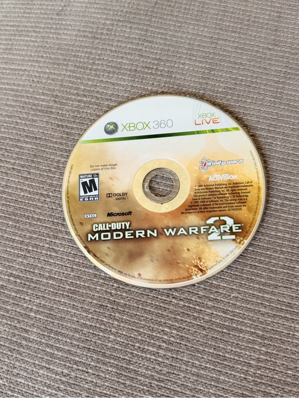 Microsoft Xbox 360 — Call of Duty: Modern Warfare 2 Gold Disc